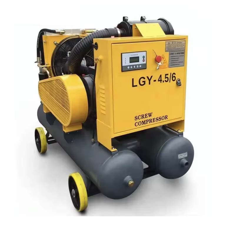 compressore d'aria portatile a vite con due serbatoi per martello pneumatico LGY-2.8