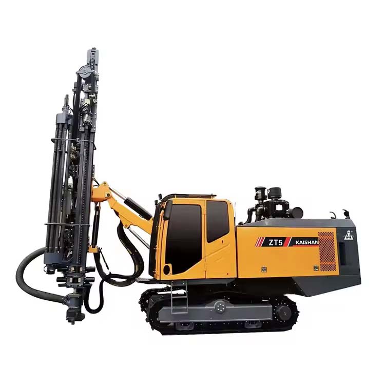 Impianto di perforazione mineraria DTH cingolato integrato con cabina e compressore d'aria ZT5